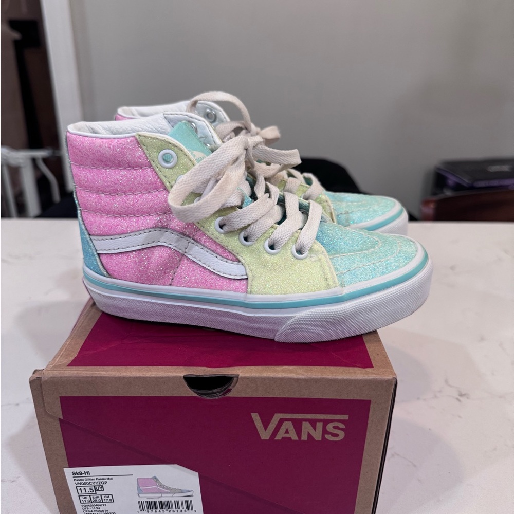 Vans Kids High-Top sparkle Sneakers like new